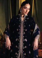 3 Piece Stitched Velvet Embroidery Suit - Ready To Wear