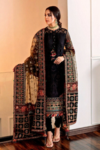 3 Piece Stitched Embroidered Chiffon Suit - Ready To Wear