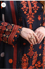 03-Piece Khaddar Suit With Thread Embroidery - Ready To Wear