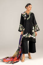 3 Piece Stitched Chikankari Embroidery Suit - Ready To Wear