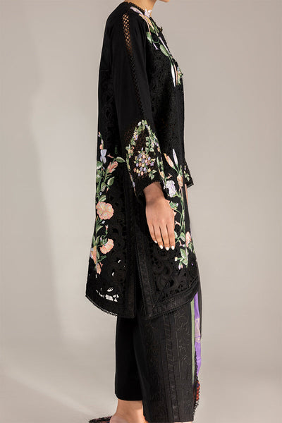 3 Piece Stitched Chikankari Embroidery Suit - Ready To Wear