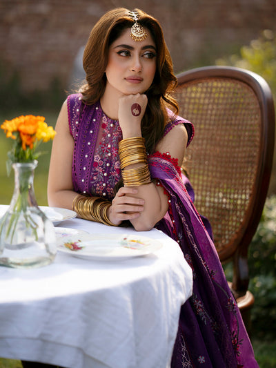 3 Piece Stitched Chikankari Suit - Ready To Wear