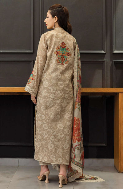 3 Piece Stitched Lawn Embroidery Suit - Ready To Wear