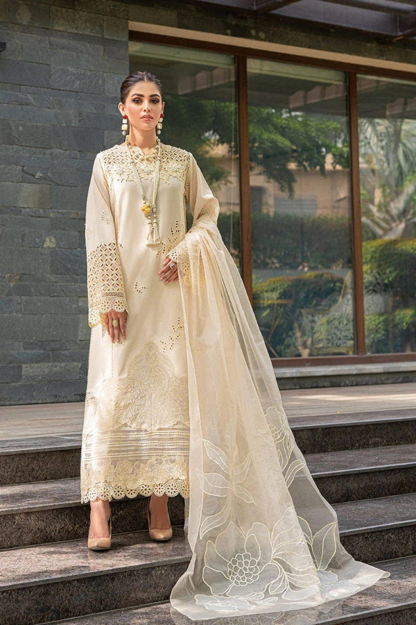 03-Piece Chikankari Embroidery Suit - Ready To Wear