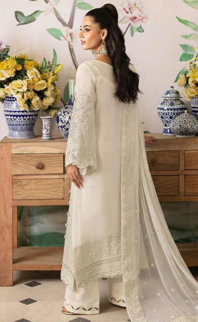 3 Piece Stitched Chiffon Embroidery Suit - Ready To Wear