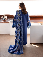 3 Piece Stitched Embroidered Chikankari Suit - Ready To Wear